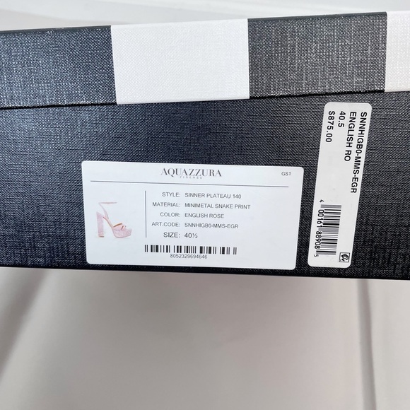 Aquazzura Sinner Snake Embossed Heels - Picture 8 of 8